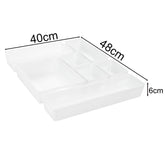 Schubladen Organizer - 6 cm hoch - 7 Teile in 5 Größen - für 48x40 Schublade Aufbewahrungsbox weiß - Ordnungssystem